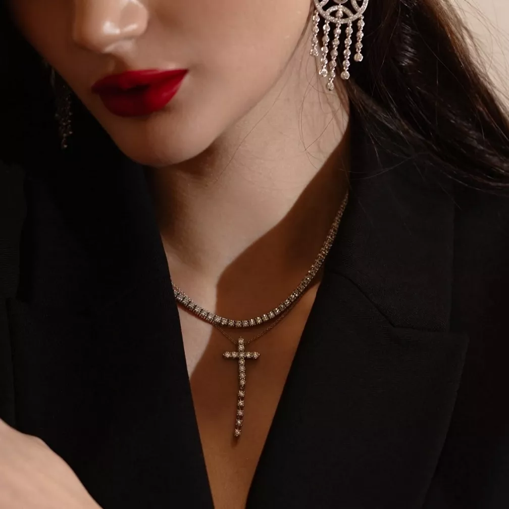 Кольє Tennis 13.50 ct 30.90 g