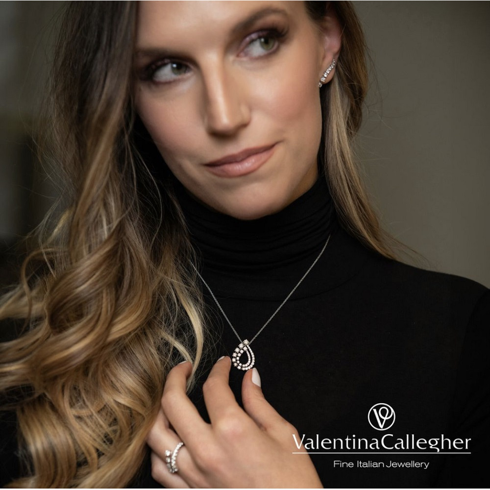 Сережки Valentina Callegher 11883/2*S (2.70g-1.28ct) WG біл.діам. - 2