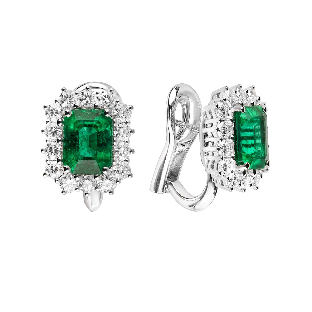 Серьги Valentina Callegher 12129*SSM (9.00g-1.21ct- E 3.21ct)WG