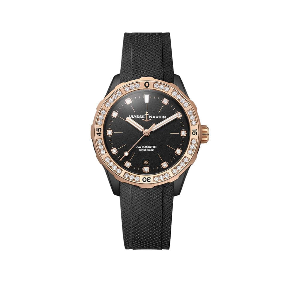 Часы Lady Diver 39 mm Ulysse Nardin 8165-182B-3/BLACK